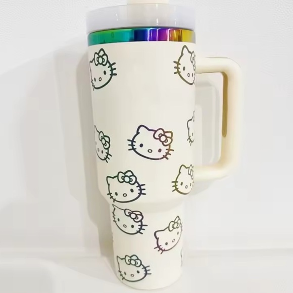 Hello Kitty Other - Hello Kitty White 40oz shiny metallic tumbler